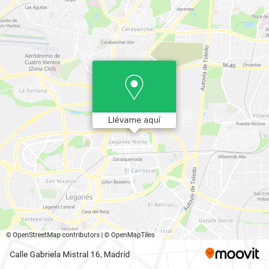 Mapa Calle Gabriela Mistral 16
