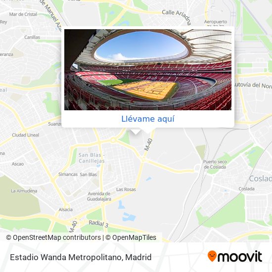 Mapa Estadio Wanda Metropolitano