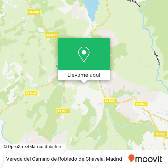 Mapa Vereda del Camino de Robledo de Chavela