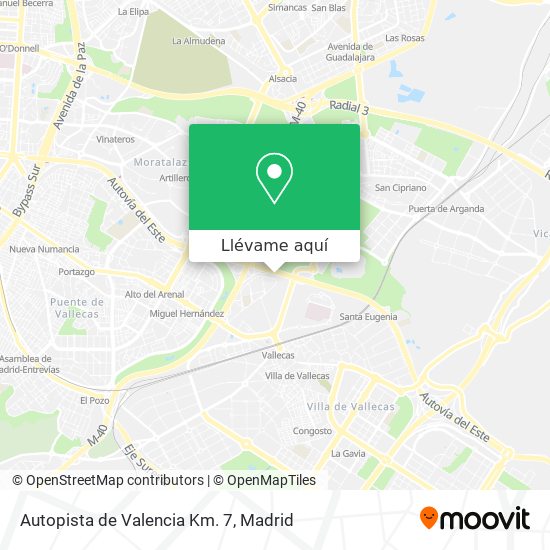 Mapa Autopista de Valencia Km. 7