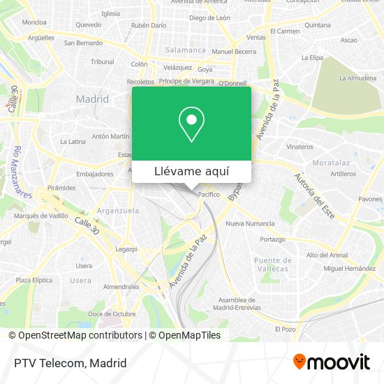 Mapa PTV Telecom