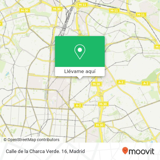 Mapa Calle de la Charca Verde. 16