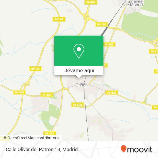 Mapa Calle Olivar del Patrón 13
