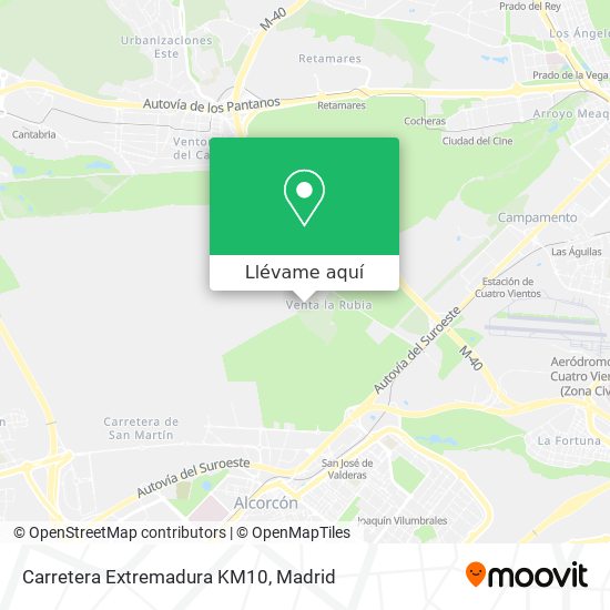 Mapa Carretera Extremadura KM10