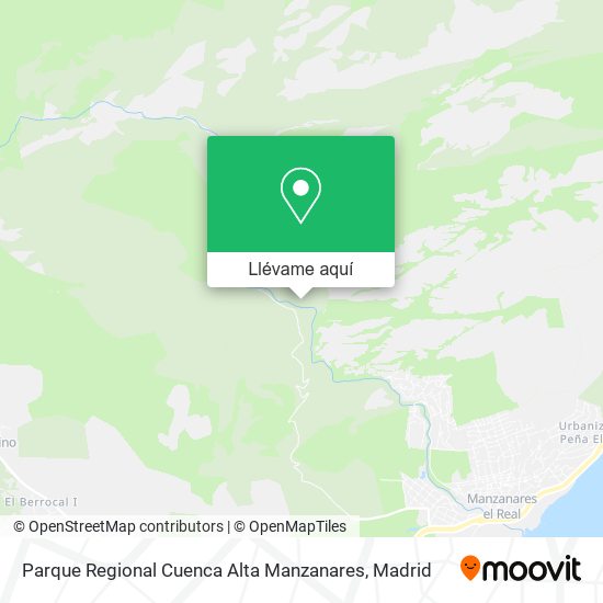 Mapa Parque Regional Cuenca Alta Manzanares