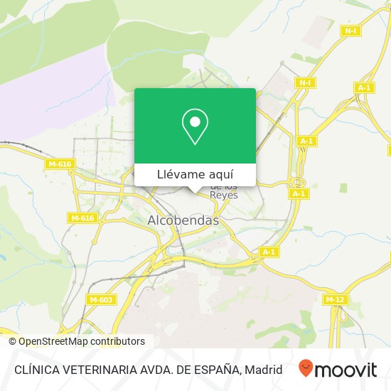 Mapa CLÍNICA VETERINARIA AVDA. DE ESPAÑA