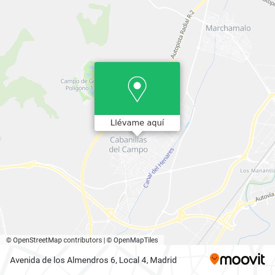 Mapa Avenida de los Almendros 6, Local 4