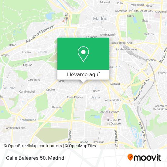 Mapa Calle Baleares 50