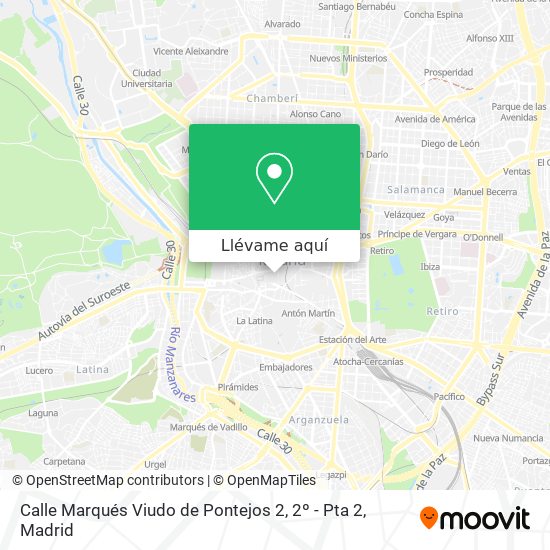 Mapa Calle Marqués Viudo de Pontejos 2, 2º - Pta 2