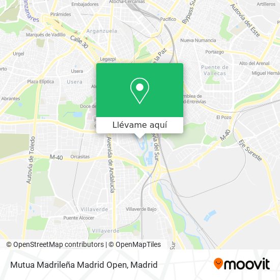 Mapa Mutua Madrileña Madrid Open