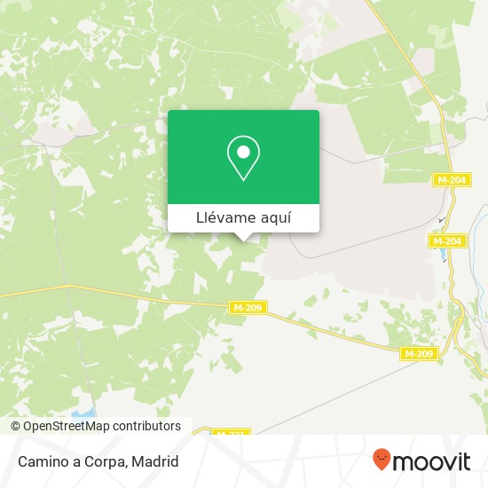 Mapa Camino a Corpa