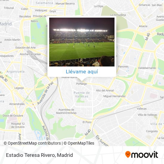 Mapa Estadio Teresa Rivero