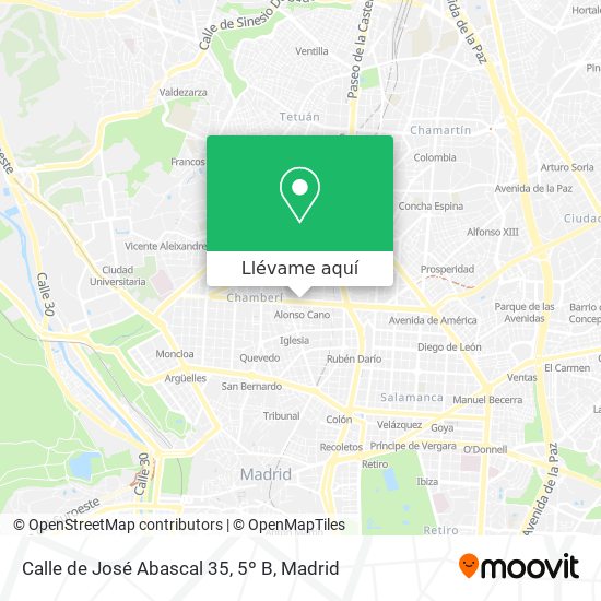 Mapa Calle de José Abascal 35, 5º B