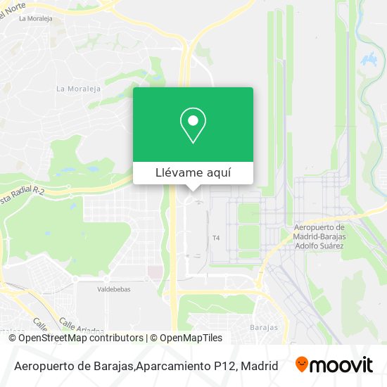 Mapa Aeropuerto de Barajas,Aparcamiento P12