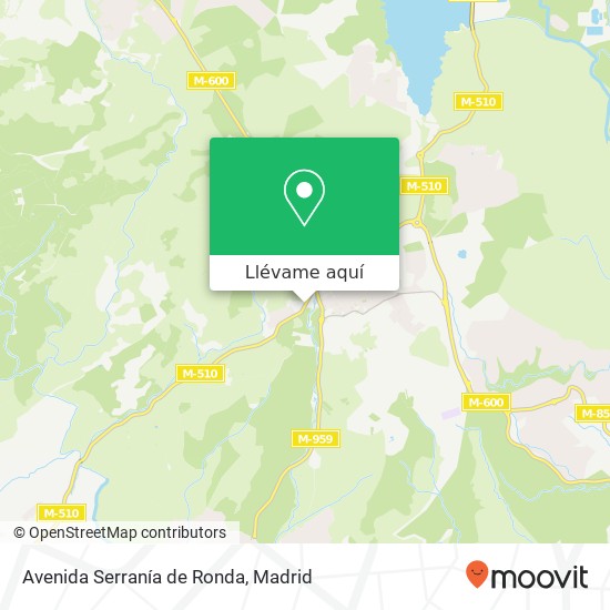 Mapa Avenida Serranía de Ronda