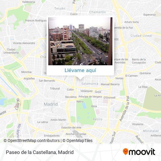 Mapa Paseo de la Castellana