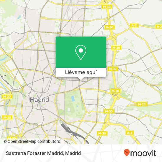 Mapa Sastrería Foraster Madrid