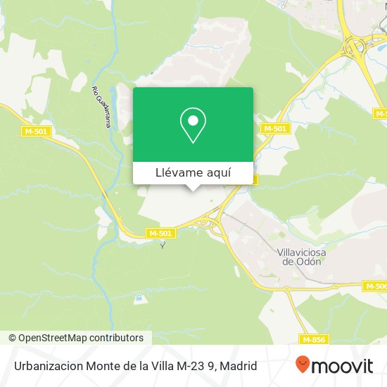 Mapa Urbanizacion Monte de la Villa M-23 9