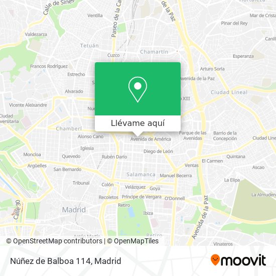 Mapa Núñez de Balboa 114