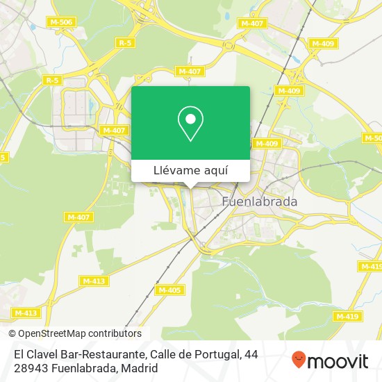 Mapa El Clavel Bar-Restaurante, Calle de Portugal, 44 28943 Fuenlabrada