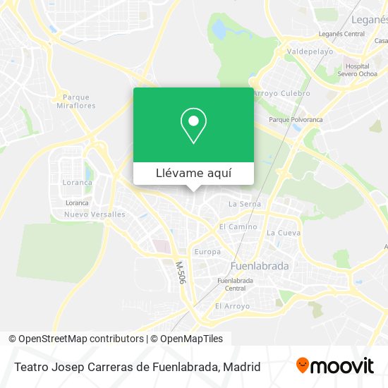 Mapa Teatro Josep Carreras de Fuenlabrada