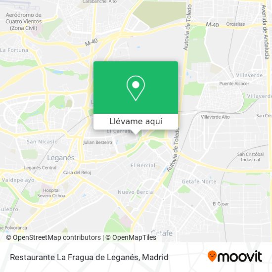 Mapa Restaurante La Fragua de Leganés