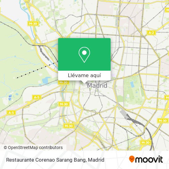 Mapa Restaurante Corenao Sarang Bang