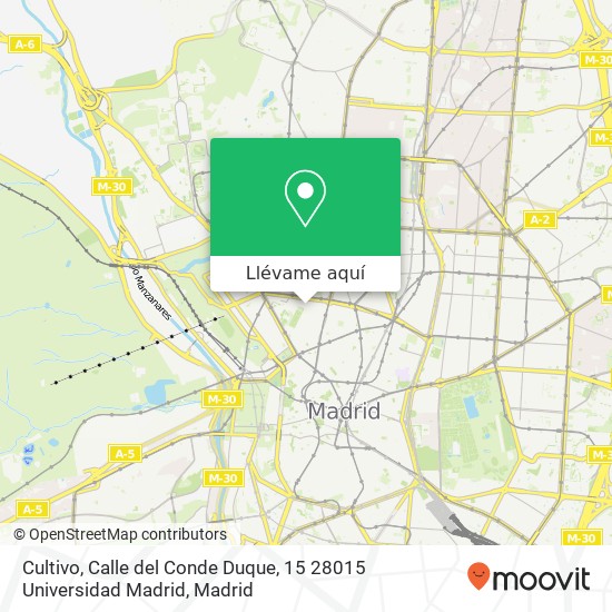 Mapa Cultivo, Calle del Conde Duque, 15 28015 Universidad Madrid