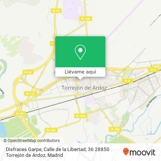 Mapa Disfraces Garpe, Calle de la Libertad, 36 28850 Torrejón de Ardoz
