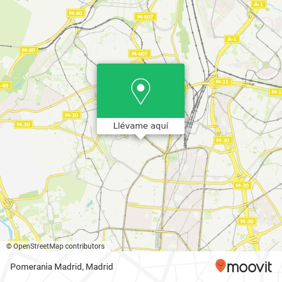 Mapa Pomerania Madrid