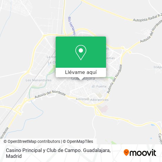 Mapa Casino Principal y Club de Campo. Guadalajara