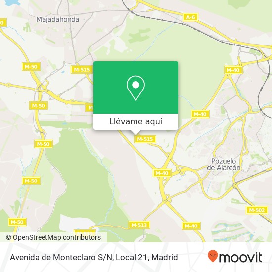 Mapa Avenida de Monteclaro S / N, Local 21