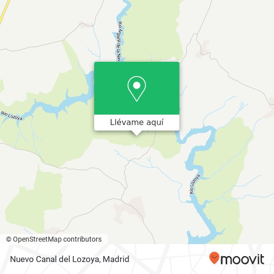 Mapa Nuevo Canal del Lozoya