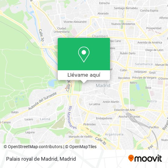 Mapa Palais royal de Madrid