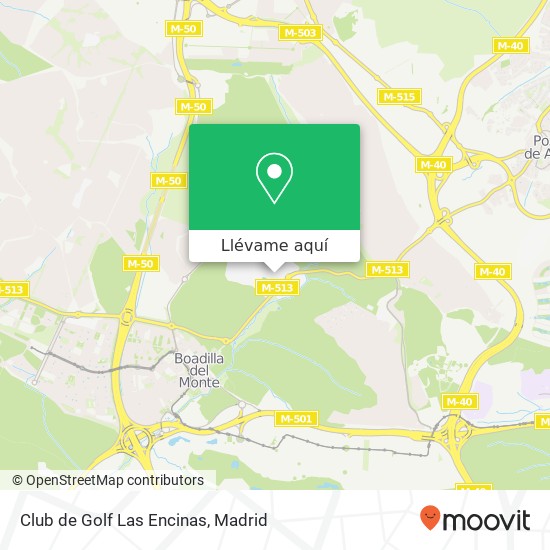 Mapa Club de Golf Las Encinas