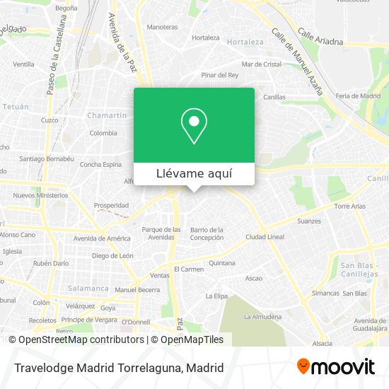 Mapa Travelodge Madrid Torrelaguna