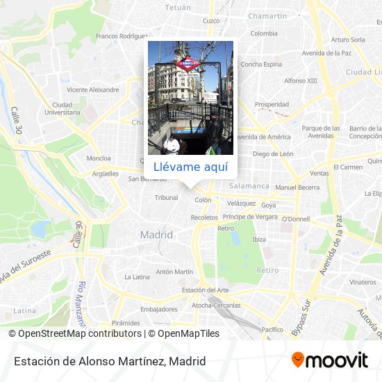 Mapa Estación de Alonso Martínez