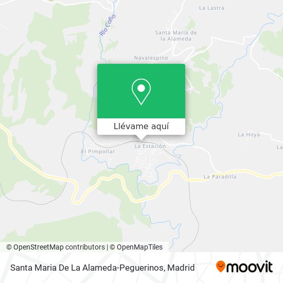 Mapa Santa Maria De La Alameda-Peguerinos