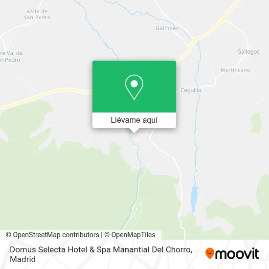 Mapa Domus Selecta Hotel & Spa Manantial Del Chorro