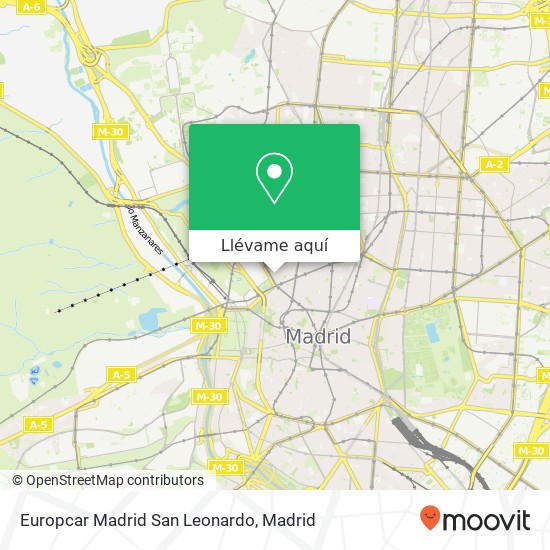 Mapa Europcar Madrid San Leonardo