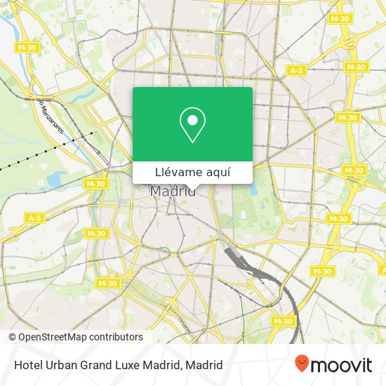 Mapa Hotel Urban Grand Luxe Madrid
