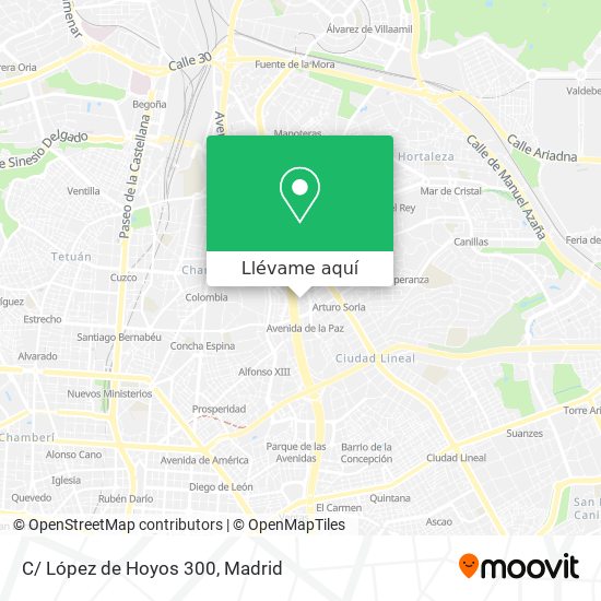 Mapa C/ López de Hoyos 300