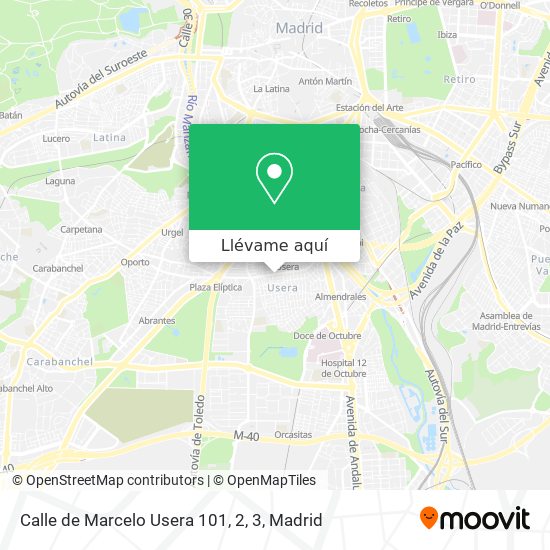Mapa Calle de Marcelo Usera 101, 2, 3