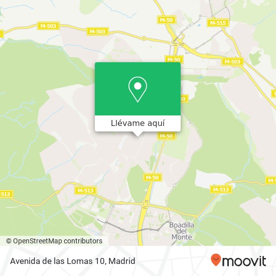 Mapa Avenida de las Lomas 10