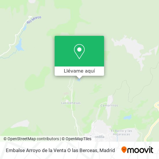 Mapa Embalse Arroyo de la Venta O las Berceas