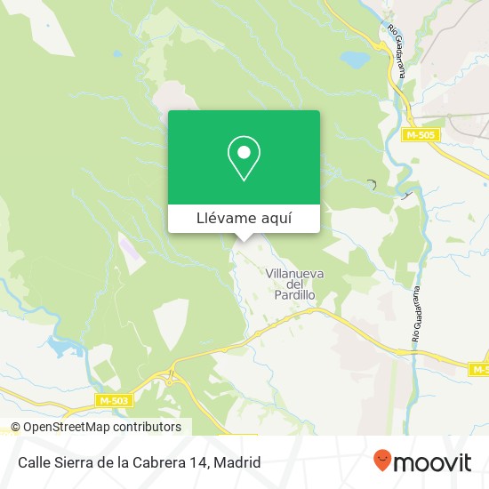 Mapa Calle Sierra de la Cabrera 14