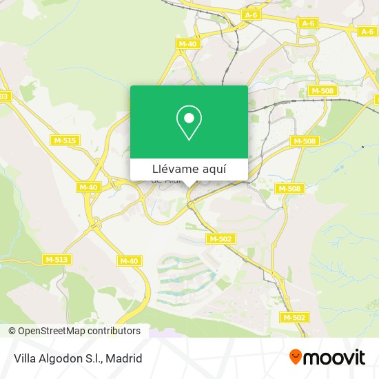 Mapa Villa Algodon S.l.
