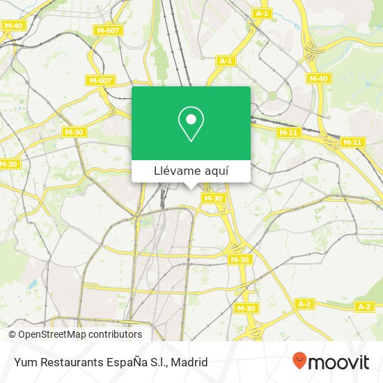 Mapa Yum Restaurants EspaÑa S.l.