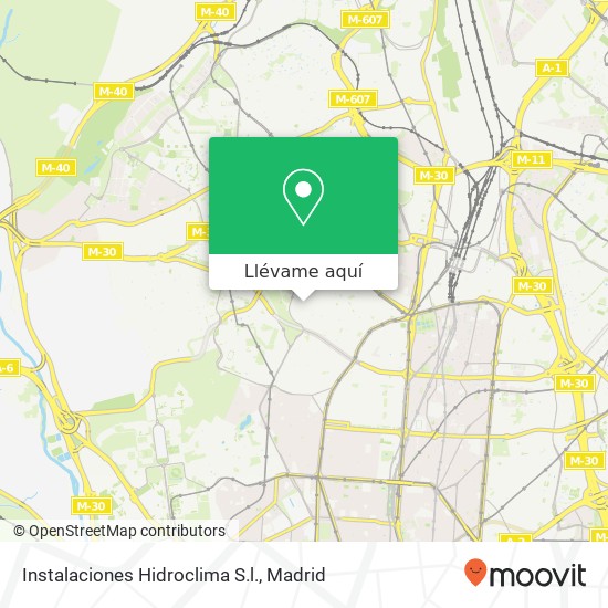 Mapa Instalaciones Hidroclima S.l.