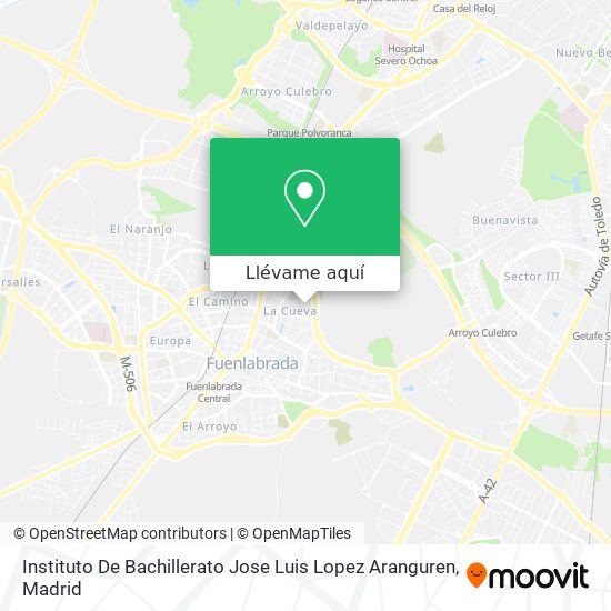 Mapa Instituto De Bachillerato Jose Luis Lopez Aranguren